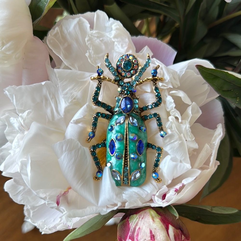 Colorful Beetle Brooch